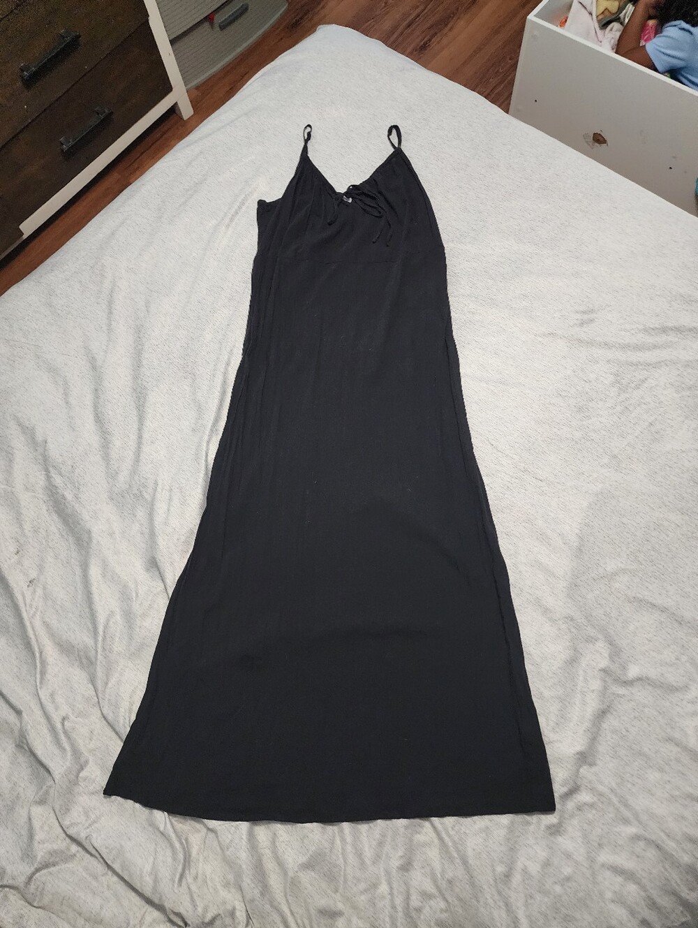 Old Navy Black Maxi Slip Dress with Spaghetti Straps